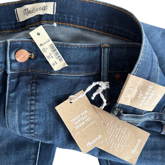 NEW Madewell High Rise Skinny Jeans 10" in Danny Wash: TENCEL Denim - Picture 2 of 11